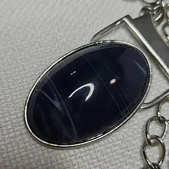 Lia Sophia Silver Chain Deep Purple Long Pendant Necklace - Picture 10 of 12